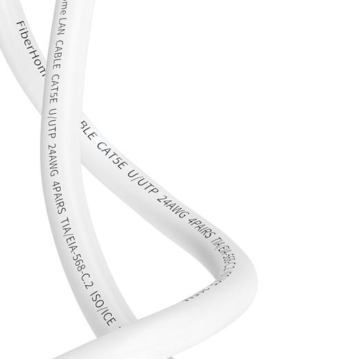 烽火（FiberHome）超六类万兆双屏蔽工程网线CAT6A宽带传输阻燃双绞线无氧铜网络箱线0.58±0.01mm灰色305m 稳定传输不掉线清晰米标足长足米阻燃PVC外被耐磨损防断裂工程家装布线之选 商品图2