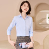 【专柜定制刺绣款】罗蒙春夏女装长袖衬衫女士正装商务通勤百搭纯色棉质衬衣 商品缩略图1