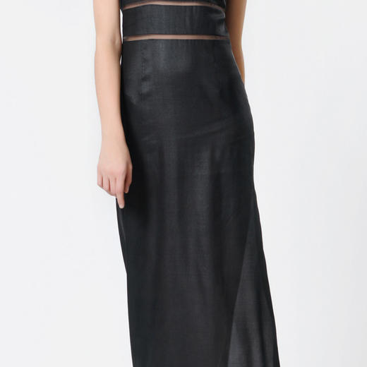 TANGY Collection/天意精品中长款香云纱连衣裙弹力莨礼服裙 商品图2