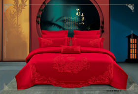 婚庆刺绣四件套-中国喜事