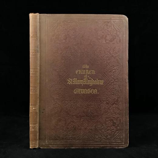 1845年 圣玛丽·麦格达林教堂纪事 9幅版画插图 漆布精装16开 商品图0