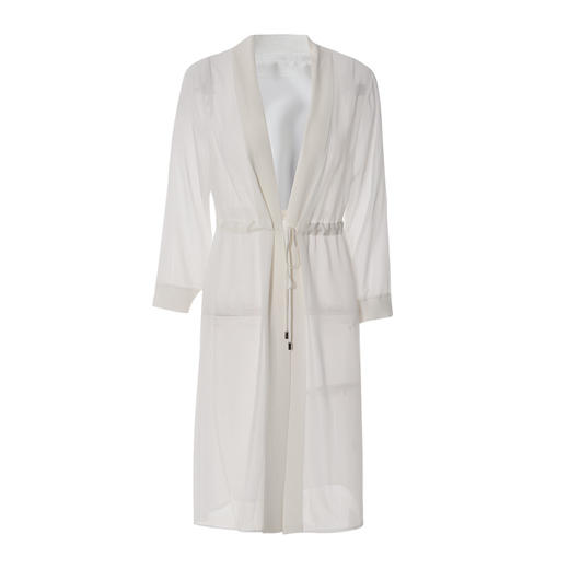 EITIE爱特爱春季新款宽松百搭抽绳显瘦针织衫开衫外套中长款6901611 商品图6