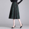 印花修身时尚大摆裙A字裙，后腰松紧气质通勤半身裙MYX-69927 商品缩略图2