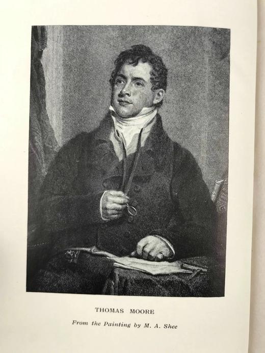 工坊特装本！1910年 托马斯·摩尔诗集 1幅肖像插图 全真皮精装32开 商品图3