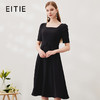 EITIE爱特爱春季新品方领简约优雅束腰显瘦连衣裙6907636 商品缩略图0