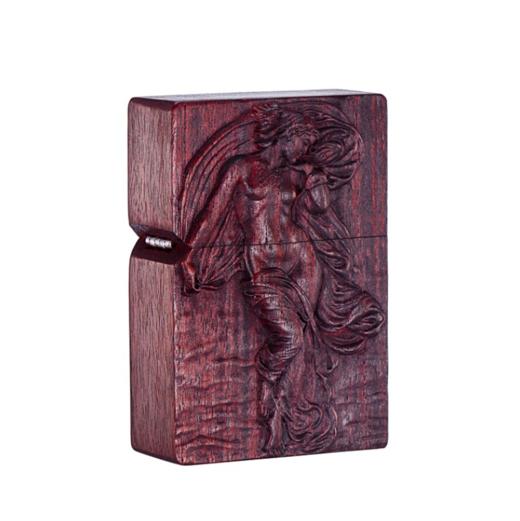 【打火机】首领檀木系列明火煤油打火机锦盒包装 商品图12