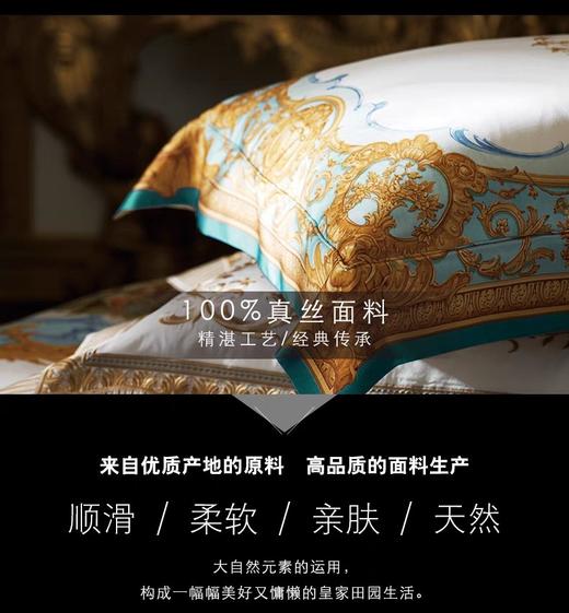 ROYALCOVER/罗卡芙复古洛可可宫廷风真丝数码印花四件套布吕尔宫 商品图2