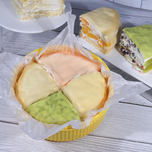 6寸四彩千层蛋糕（榴莲 芒果 草莓 红豆抹茶） 商品图3