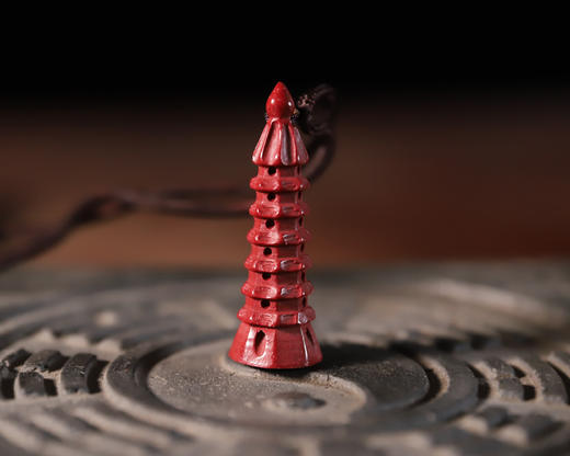 紫金砂文昌塔吊坠，天然朱砂 商品图3