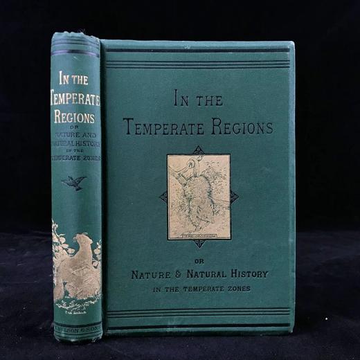 1887年 温带地区自然史 数十幅插图 漆布精装32开 商品图0