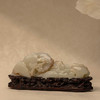 清 玉雕松鹿图山子摆件（红木座） 商品缩略图3