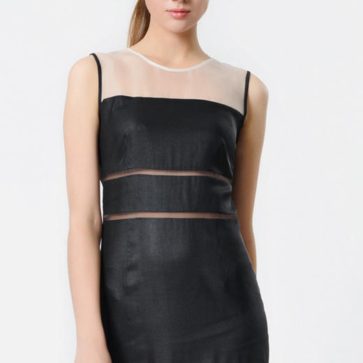 TANGY Collection/天意精品中长款香云纱连衣裙弹力莨礼服裙 商品图1