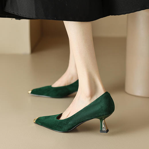 优雅百搭，防撞铁头设计款里外全皮舒适度超高高跟鞋DB-MJ5553 商品图2