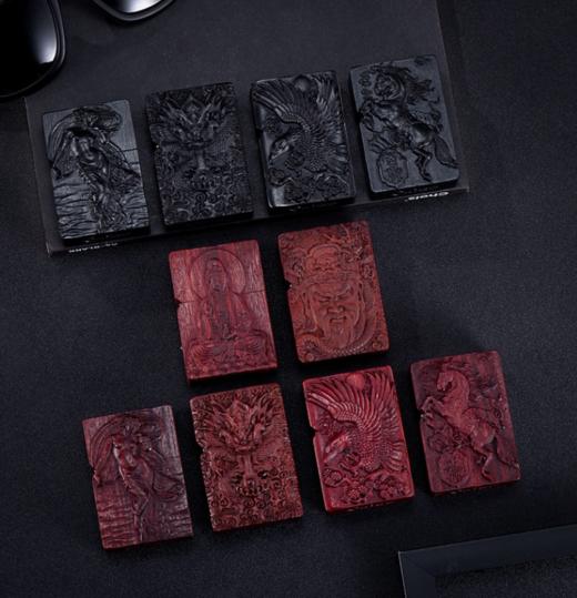 【打火机】首领檀木系列明火煤油打火机锦盒包装 商品图2