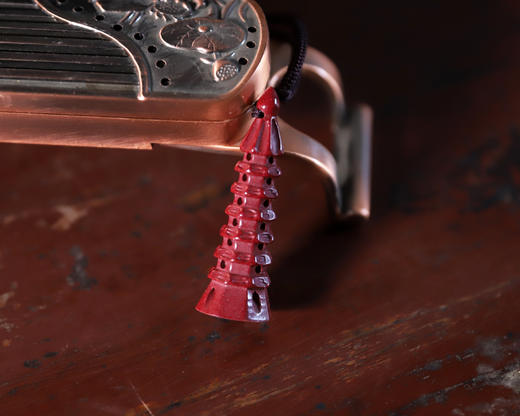 紫金砂文昌塔吊坠，天然朱砂 商品图1