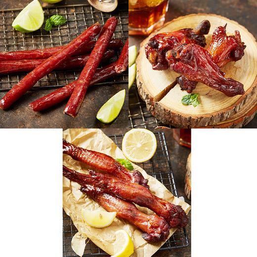 萨啦咪 烤制肉类零食 鸡翅小鸡腿猪肉肠组合 温州特产地方小吃熟食 商品图3