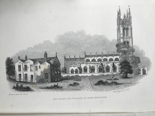 1845年 圣玛丽·麦格达林教堂纪事 9幅版画插图 漆布精装16开 商品图10