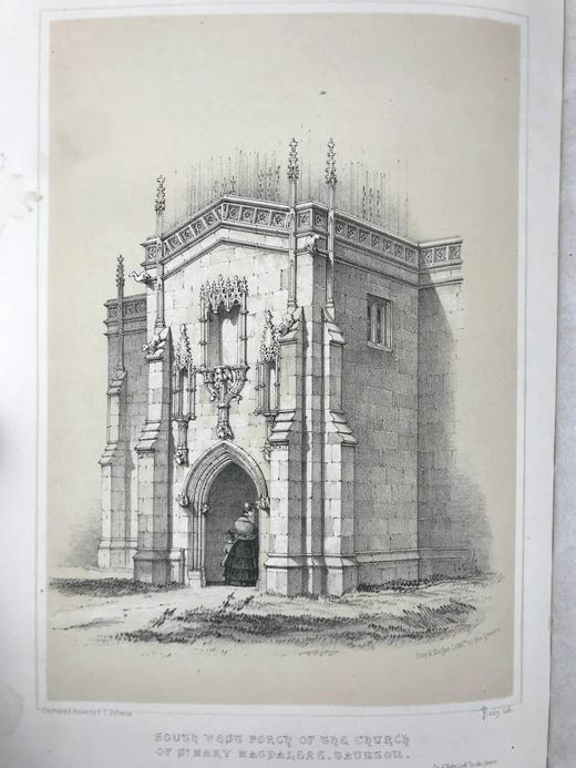 1845年 圣玛丽·麦格达林教堂纪事 9幅版画插图 漆布精装16开 商品图8