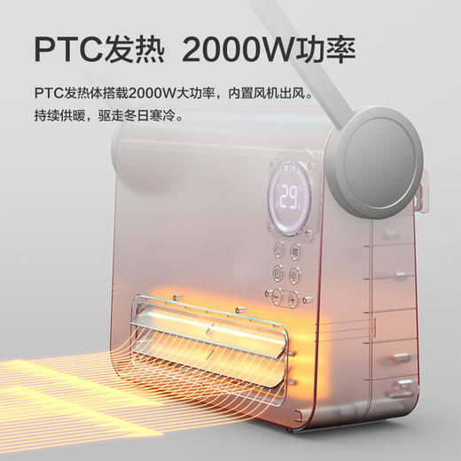 PHILIPS飞利浦暖风机浴室取暖器防水速热小壁挂式电暖神器暖气 心选到家 商品图2