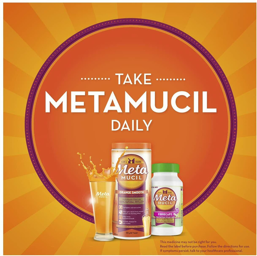 Meta 100%天然美达施膳食纤维胶囊胆固醇减肥排油清肠便秘孕妇可用