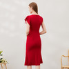 【换标下架】EITIE爱特爱春新款精致荷叶边气质通勤不对称设计小礼服连衣裙A2307103 商品缩略图3