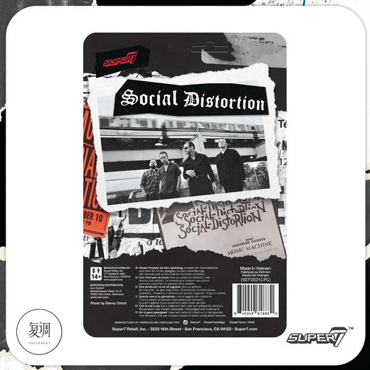 现货 Super7 畸世乐队 Social Distortion 挂卡系列 商品图3