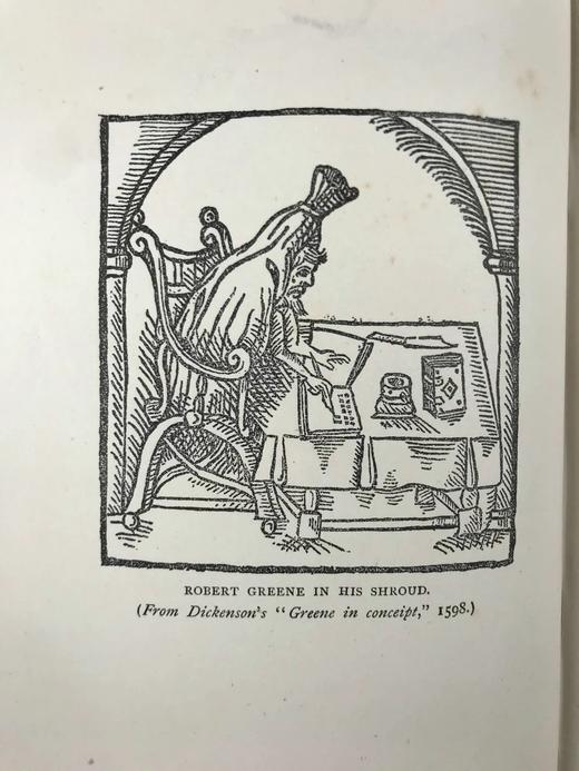 1899年 莎士比亚时代的英国小说 数十幅版画插图 漆布精装32开 商品图9