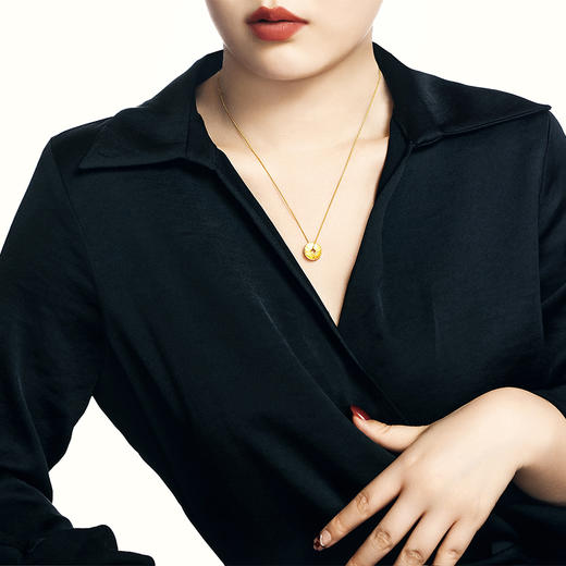 宫匠造办 皇家小小 金宝钱黄金吊坠 商品图4