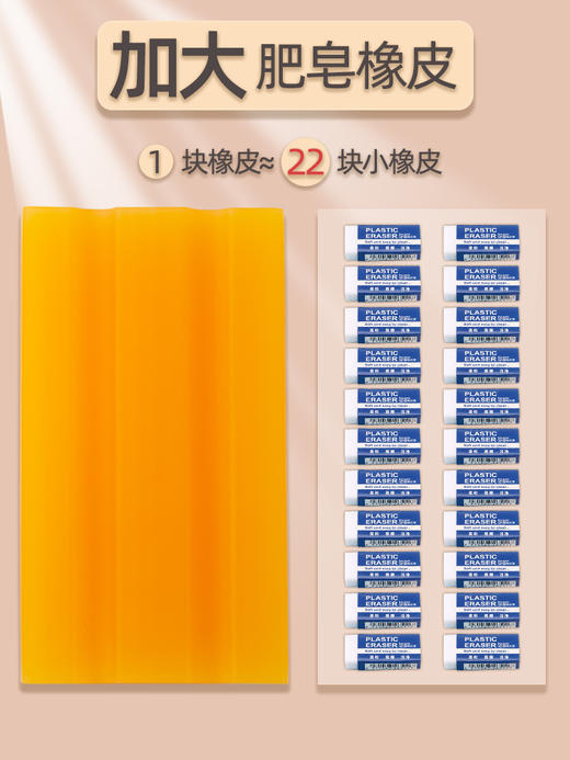 一正肥皂橡皮擦橡皮擦小学生专用无屑干净儿童像笔擦 商品图2