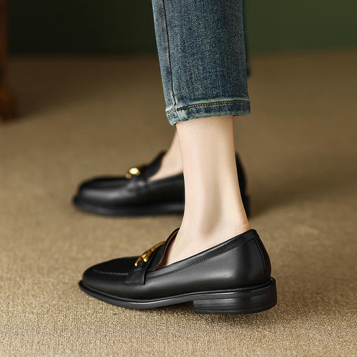 当季新款，平头真皮低跟小皮鞋SF-1072 商品图8