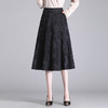印花修身时尚大摆裙A字裙，后腰松紧气质通勤半身裙MYX-69927 商品缩略图1