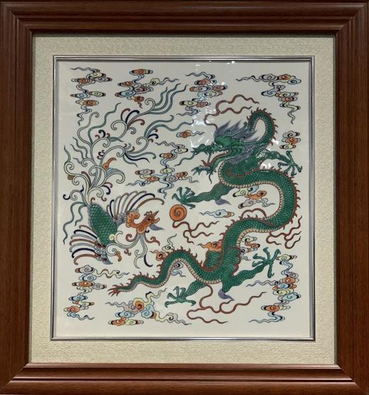 斗彩龙凤呈祥瓷板 商品图0