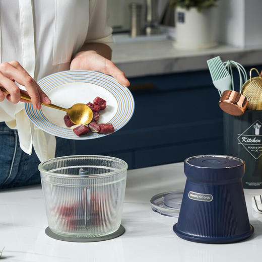 摩飞电器（Morphyrichards）绞肉机 家用绞馅机 碎肉机 电动多功能辅食料理机打蒜搅拌 无线 佐料机MR9402 商品图4