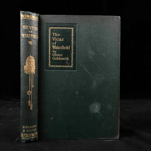 1896年 戈德史密斯《威克菲尔德牧师》 32幅插图 漆布精装32开 商品图0