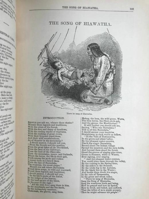 1882年 朗费罗诗集 约百幅版画插图 漆布精装16开 商品图8