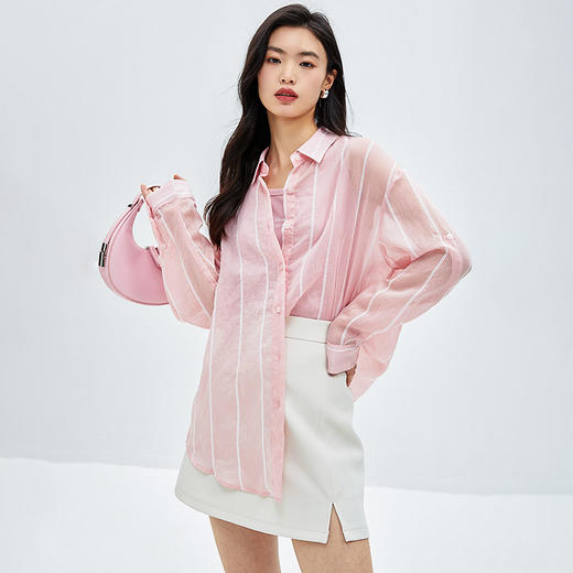 Avann条纹两穿天丝衬衫2310 商品图10