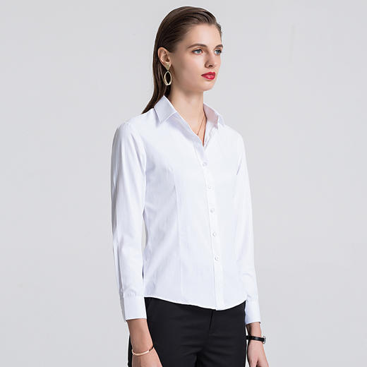 【60棉 定制款】罗蒙春秋女装长袖衬衫女正装商务职业工装上班通勤女衬衣 商品图2