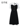 EITIE爱特爱春夏新款时尚气质V领收腰撞色A版显瘦连衣裙7307017 商品缩略图5