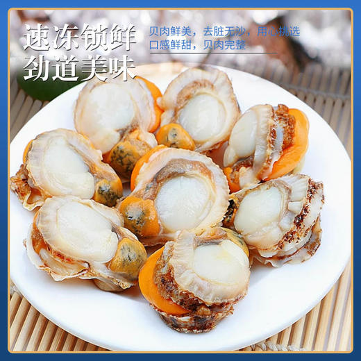 大连长海县福字号鲜活熟冻扇贝肉200g/袋，肉质肥厚，不缩水，人工筛选，去脏无沙，顺丰全国包邮 商品图1