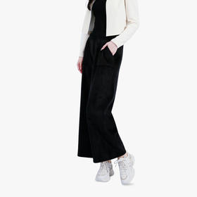 灯芯绒直筒裤秋冬加绒九分阔腿裤36831