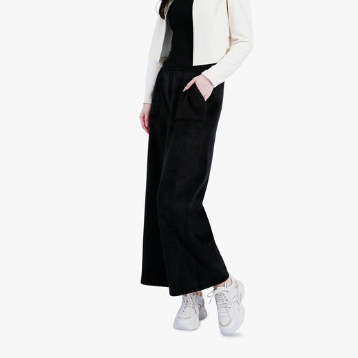 灯芯绒直筒裤秋冬加绒九分阔腿裤36831 商品图0