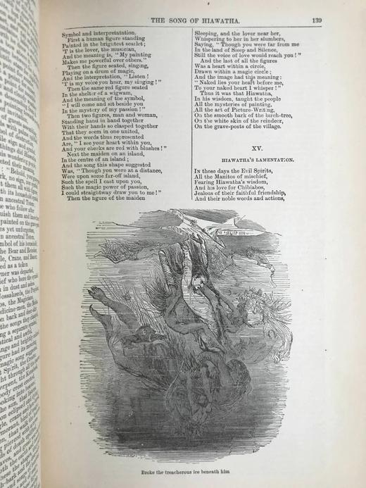 1882年 朗费罗诗集 约百幅版画插图 漆布精装16开 商品图6