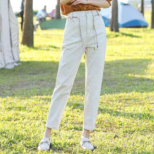 【内购 不退不换】四色老爹裤（配腰带）舒适休闲牛仔裤H231061458 商品图0