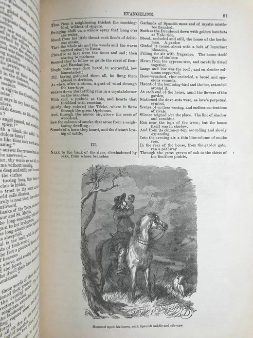 1882年 朗费罗诗集 约百幅版画插图 漆布精装16开 商品图10