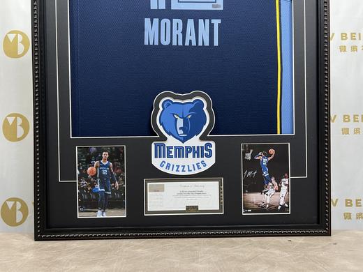 收藏系列 莫兰特 灰熊队12号深蓝色 亲笔签名球衣 PA67299 商品图3