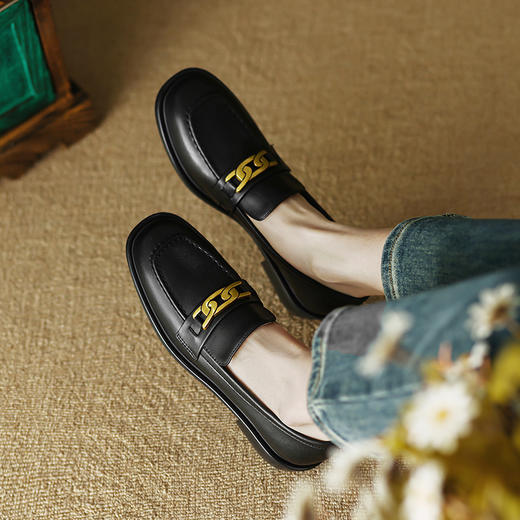 当季新款，平头真皮低跟小皮鞋SF-1072 商品图12