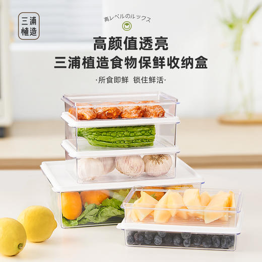 超值6件套！【食品级环保材质】三浦植造食物保鲜收纳盒 有序收纳 高颜值透亮 冰箱分类保存！ 商品图0