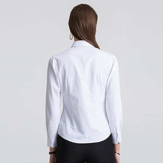 【60棉 定制款】罗蒙春秋女装长袖衬衫女正装商务职业工装上班通勤女衬衣 商品图3