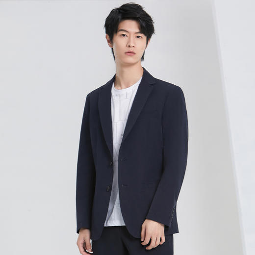 圣得西男士弹力轻薄休闲单西外套新款时尚平驳领西服外套2212927001 商品图1