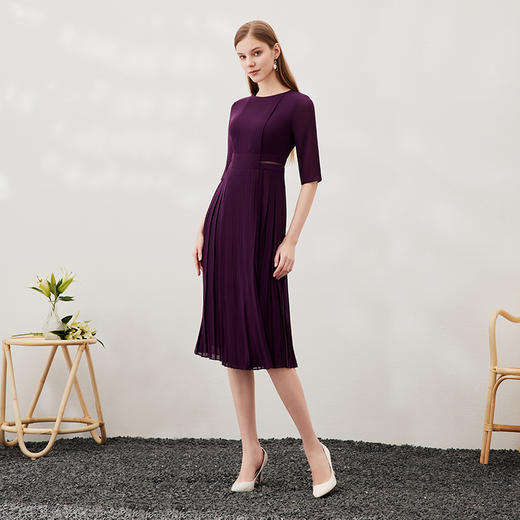 EITIE爱特爱夏季新款气质时尚五分袖连衣裙B2307112 商品图1